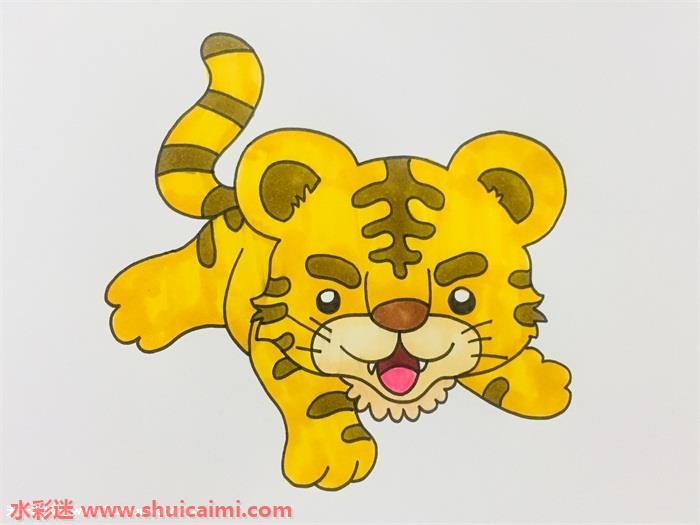 老虎怎么画 老虎简笔画步骤