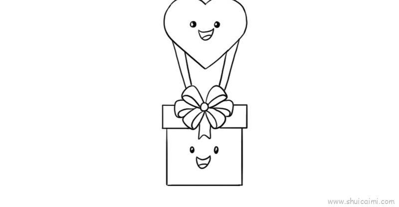 元旦爱心礼物盒儿童画怎么画 元旦爱心礼物盒简笔画简单又好看