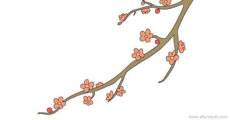 古诗梅花配图儿童画怎么画 古诗梅花配图简笔画简单