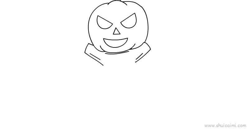 万圣节南瓜装扮儿童画怎么画 万圣节南瓜装扮简笔画图片大全