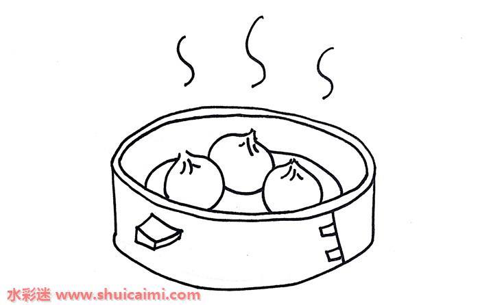 包子怎么画 包子简笔画简单又漂亮彩色
