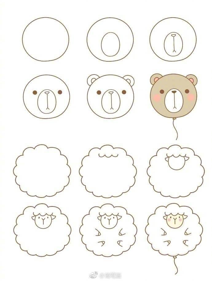 气球简笔画图片大全 多个气球简笔画图片大全