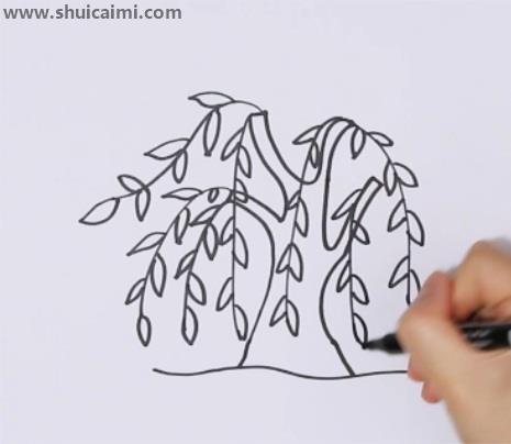 柳树简笔画怎么画 柳树简笔画图片