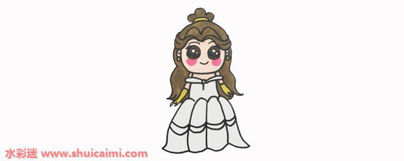 唯美卡通甜美的公主简笔画图片教程