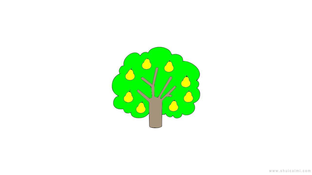 梨树简笔画怎么画 梨树简笔画顺序
