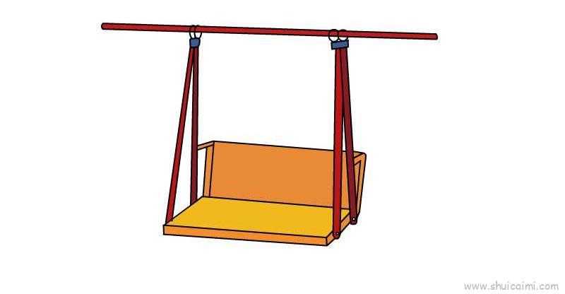 秋千儿童画怎么画 秋千简笔画好看