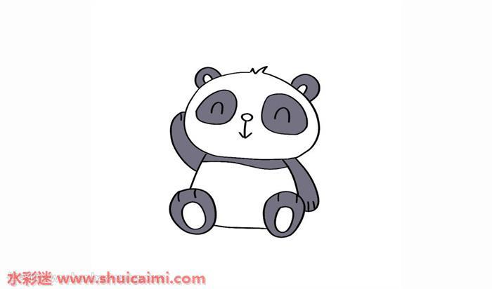 可爱熊猫怎么画 可爱熊猫简笔画步骤图