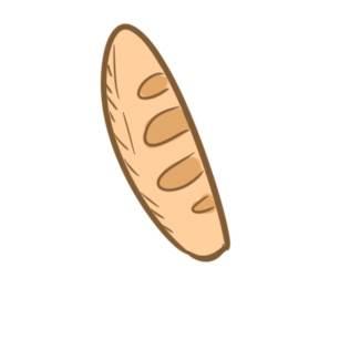 面包简笔画 面包简笔画彩色