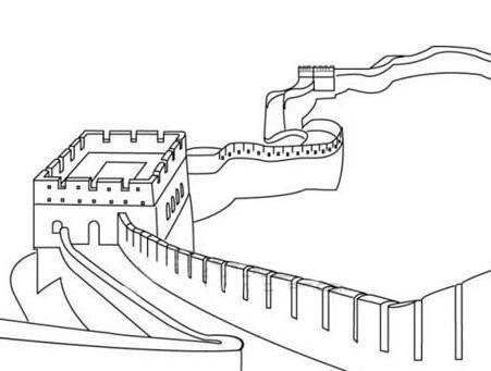 长城的简笔画 长城的简笔画带颜色