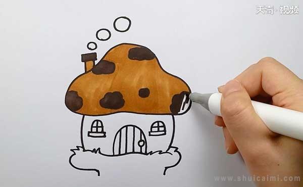 蘑菇房子简笔画怎么画 蘑菇房子简笔画图片大全