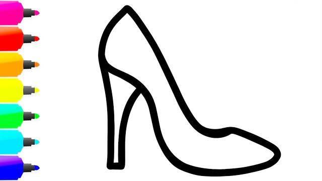 鞋子简笔画 鞋子简笔画彩色