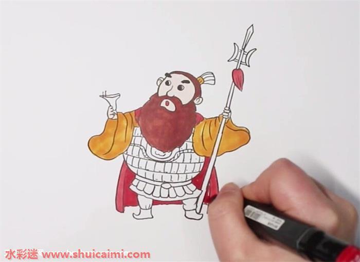 曹操怎么画 曹操简笔画简单易画彩色