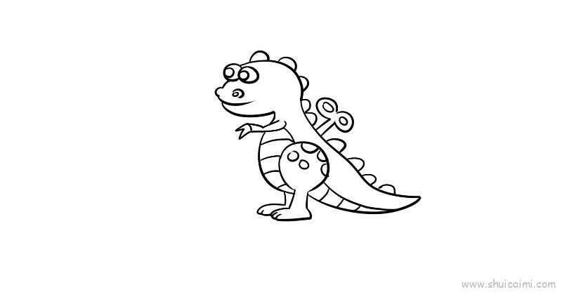 儿童玩具恐龙儿童画怎么画 儿童玩具恐龙简笔画好看