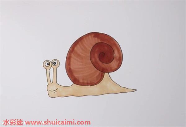 蜗牛怎么画 蜗牛简笔画图片大全带颜色