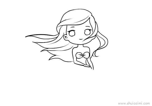 爱丽儿公主儿童画怎么画 爱丽儿公主简笔画步骤