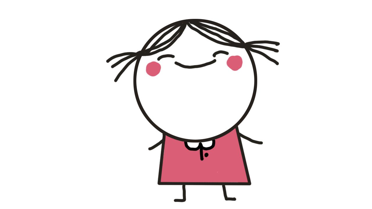 漂亮女孩简笔画怎么画 漂亮女孩简笔画图片