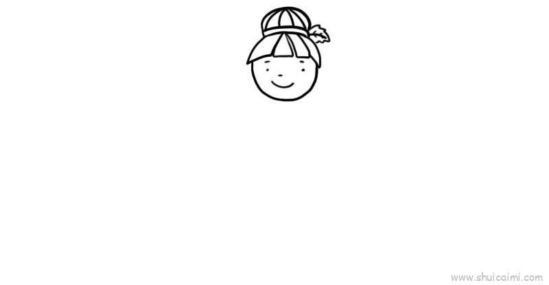 南瓜女孩儿童画怎么画 南瓜女孩简笔画步骤