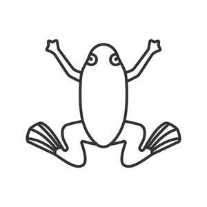 蛤蟆简笔画图片  跳跃的青蛙简笔画图片