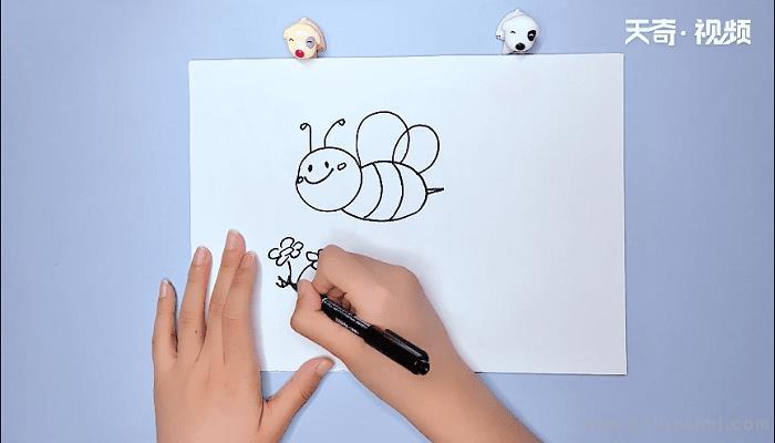 可爱蜜蜂简笔画怎么画 可爱蜜蜂简笔画步骤