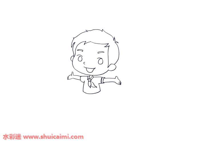 儿童画少先队员怎么画 少先队员简笔画彩色