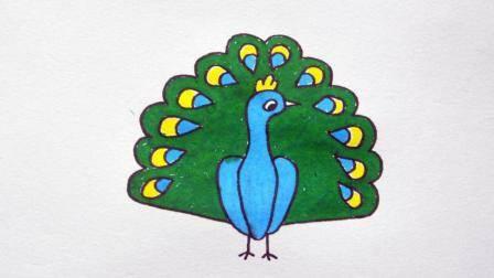 孔雀的简笔画 孔雀的简笔画图片