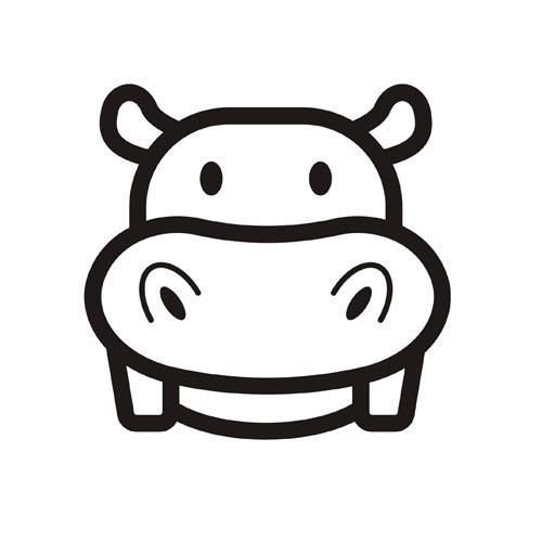 河马简笔画 河马简笔画彩色