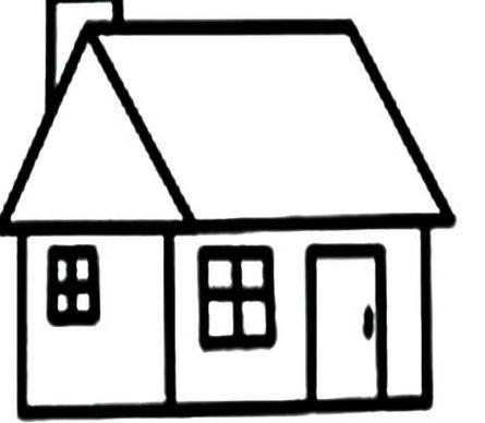 简笔画房子 简笔画房子图片带颜色