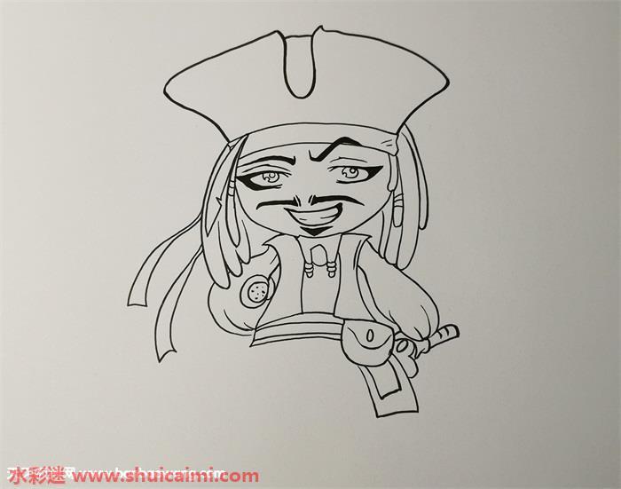 杰克船长怎么画 杰克船长简笔画画法