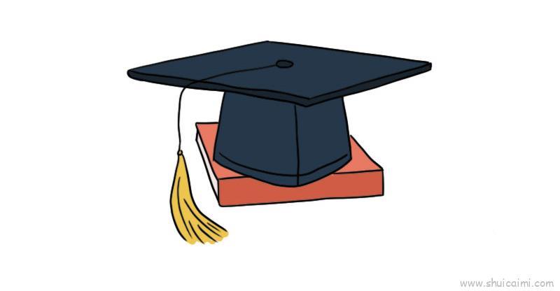 学士帽儿童画怎么画 学士帽简笔画画法