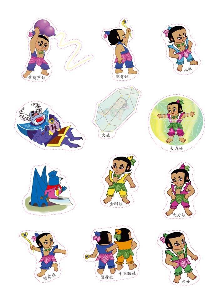 葫芦娃简笔画图片 金刚葫芦娃简笔画彩色