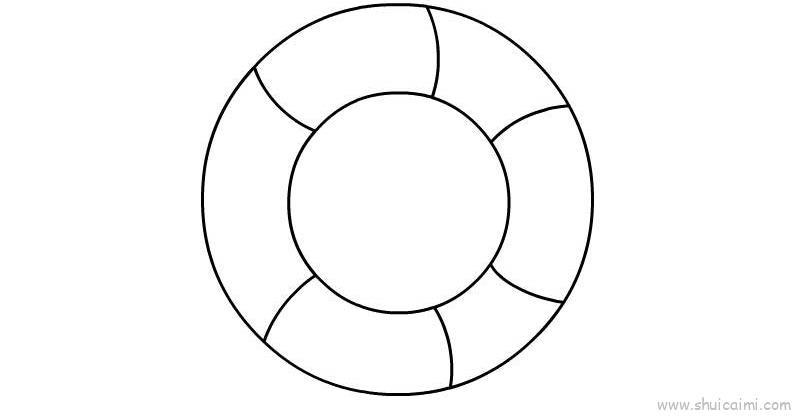 游泳圈儿童画怎么画 游泳圈简笔画步骤
