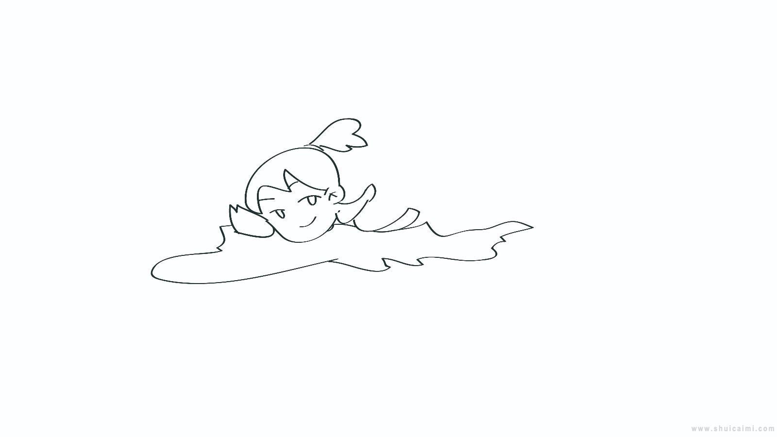 游泳人物简笔画怎么画 游泳人物简笔画简单