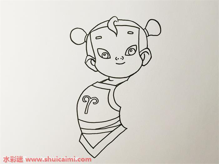 哪吒怎么画 哪吒简笔画简单好看