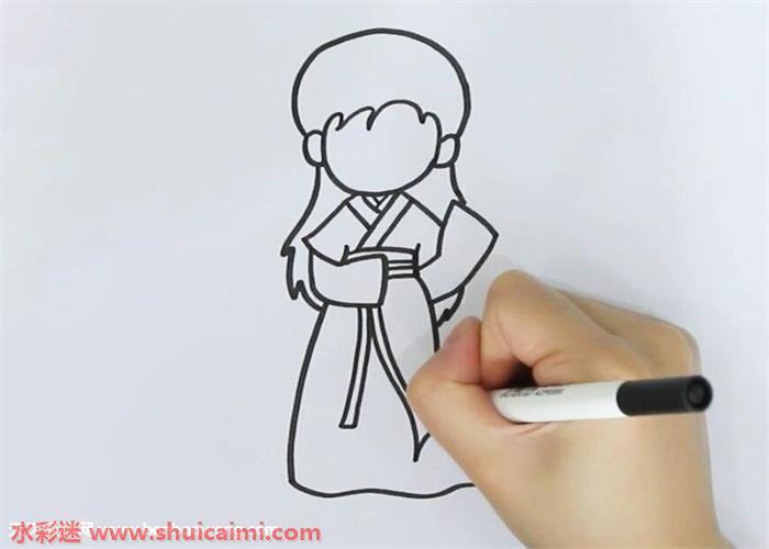 古风衣服怎么画 古风衣服简笔画简单易画彩色