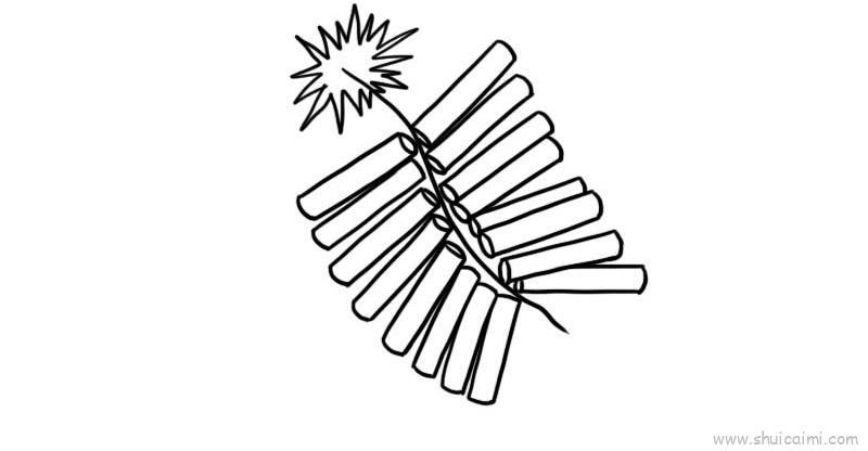 鞭炮儿童画怎么画 鞭炮简笔画顺序