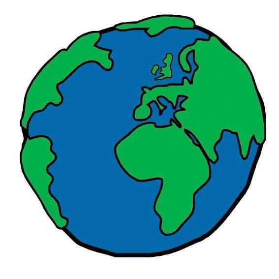 地球的简笔画图片大全 地球的简笔画图片带颜色
