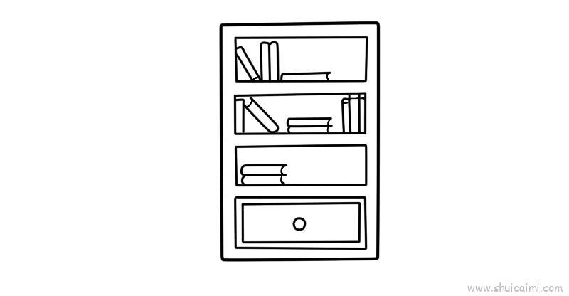 书架儿童画怎么画 书架简笔画简单又好看