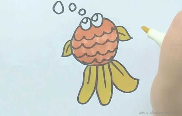金鱼儿童画怎么画 金鱼简笔画顺序