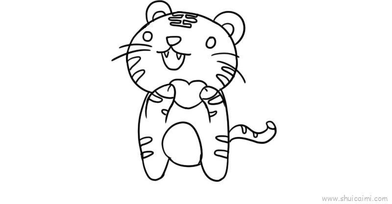 老虎儿童画怎么画 老虎简笔画图片大全