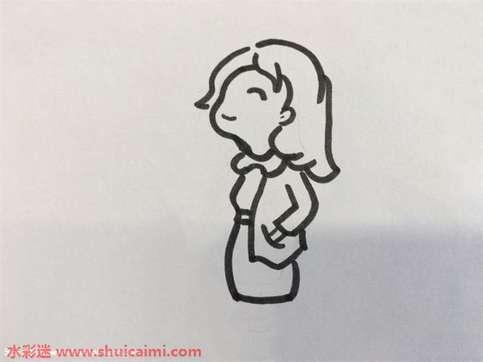 女人怎么画 女人简笔画步骤