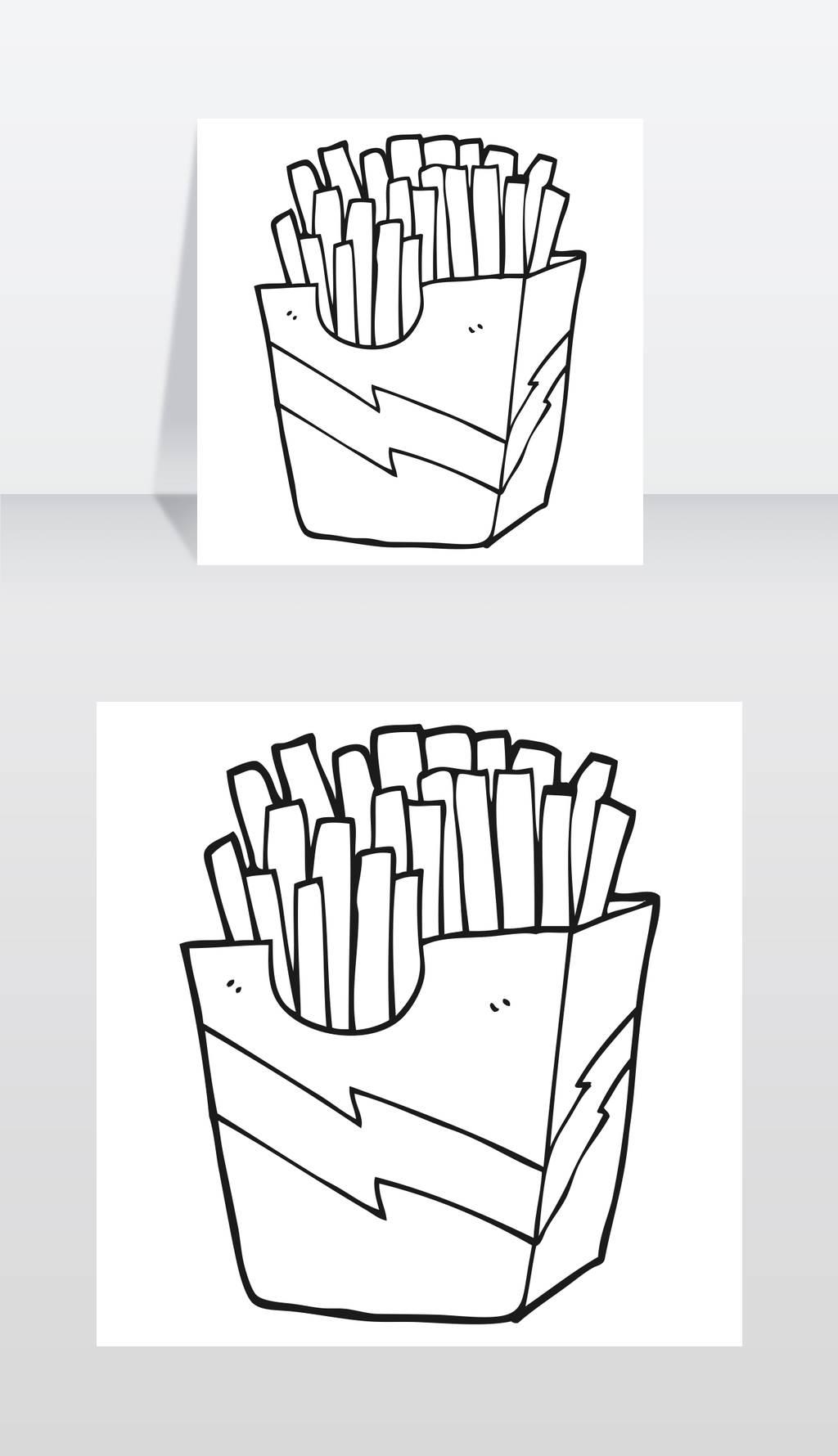 薯条简笔画 薯条简笔画图片大全