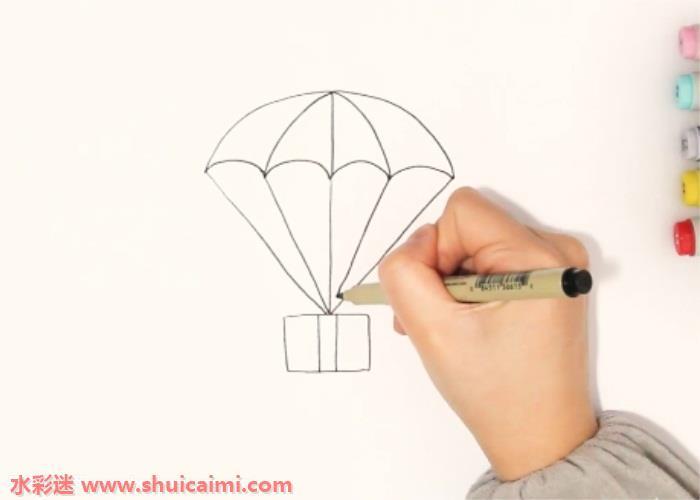 降落伞怎么画 降落伞简笔画简单易画彩色