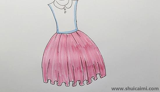 小裙子儿童画怎么画 小裙子简笔画图片