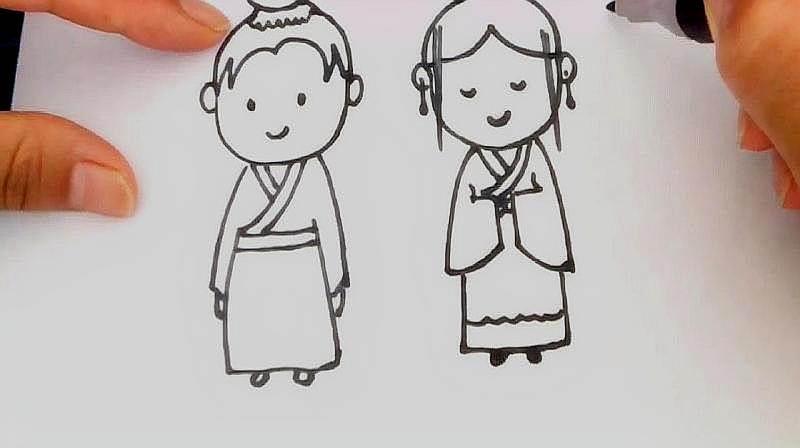 牛郎织女简笔画 牛郎织女简笔画连环画