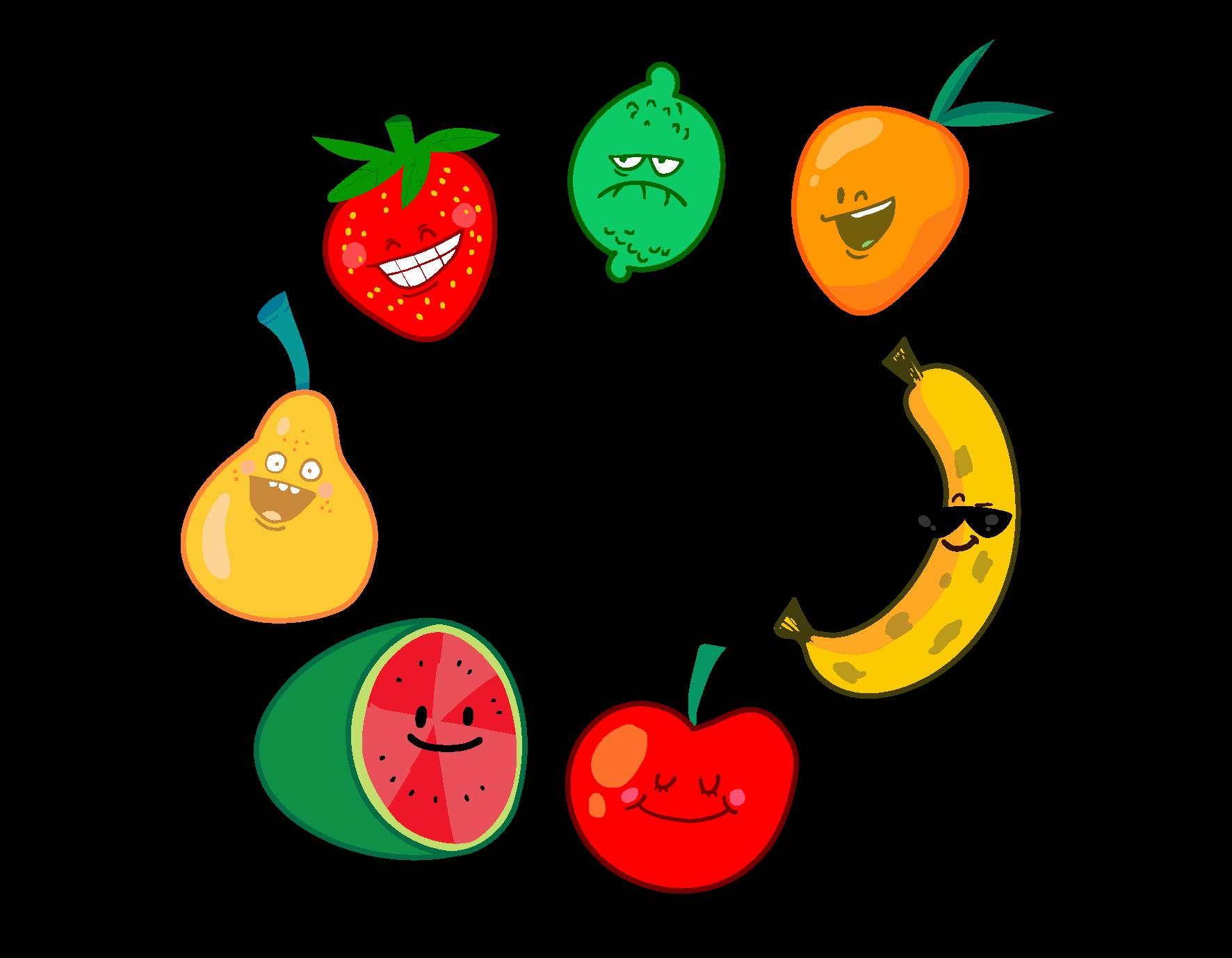 水果简笔画图片带颜色 水果简笔画图片带颜色卡通