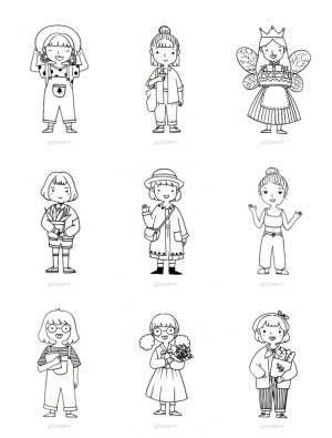 人简笔画全身 儿童小人简笔画全身