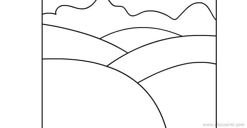 简单田园风景儿童简笔画画法教程