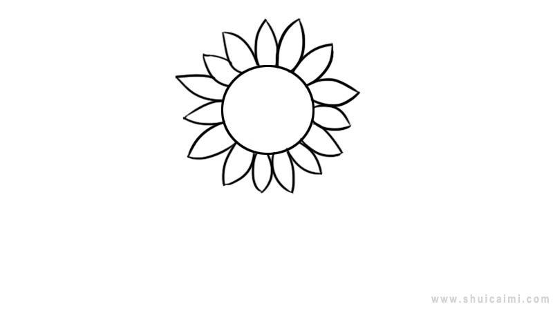 向日葵简笔画怎么画 向日葵简笔画步骤