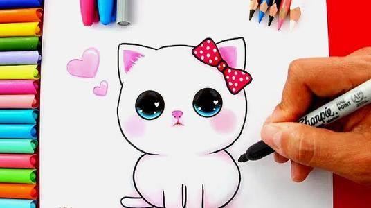 可爱的小猫简笔画 画一只可爱的小猫简笔画