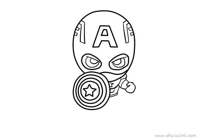 美国队长儿童画怎么画 美国队长简笔画顺序